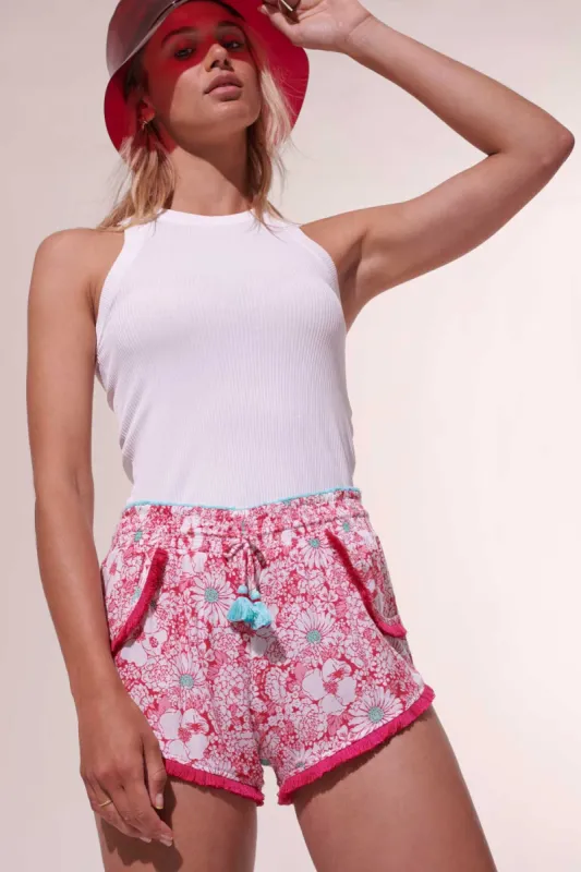 Boxer Lulu - Pink Mid 70'S Garden sold by Poupette St Barth