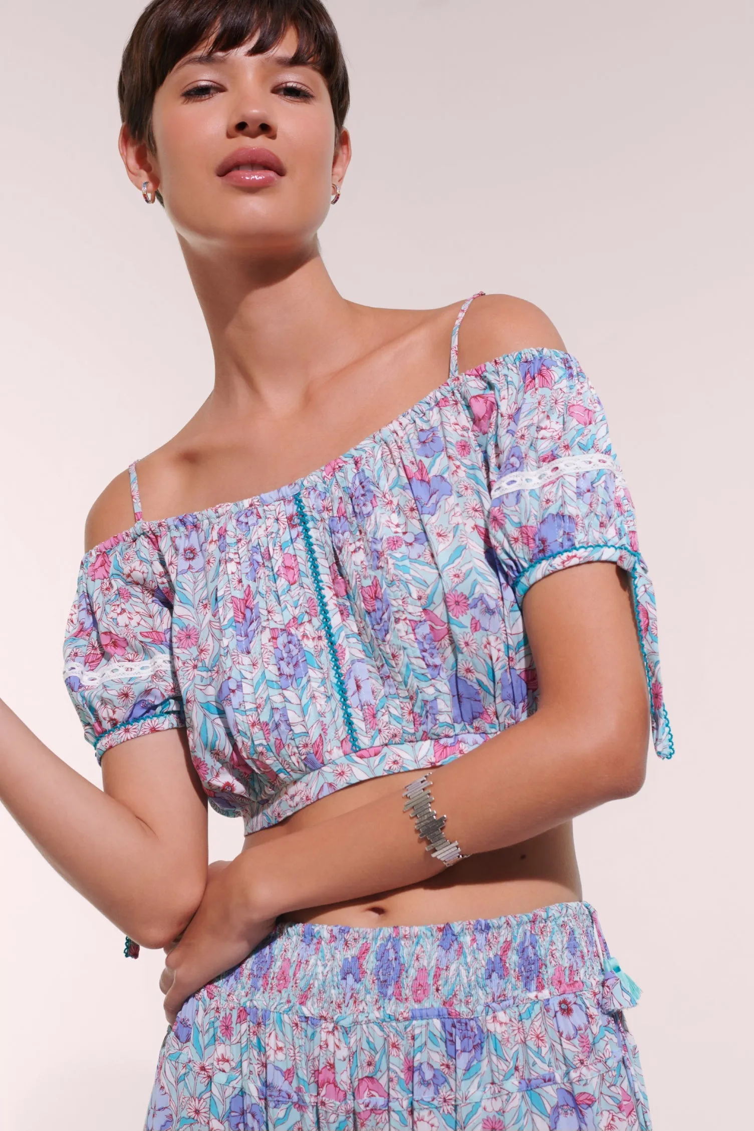 Top Bonny - Aqua Petunia sold by Poupette St Barth product image thumbnail 2