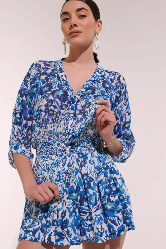 Short Jumpsuit Azia - Blue Nuances sold by Poupette St Barth