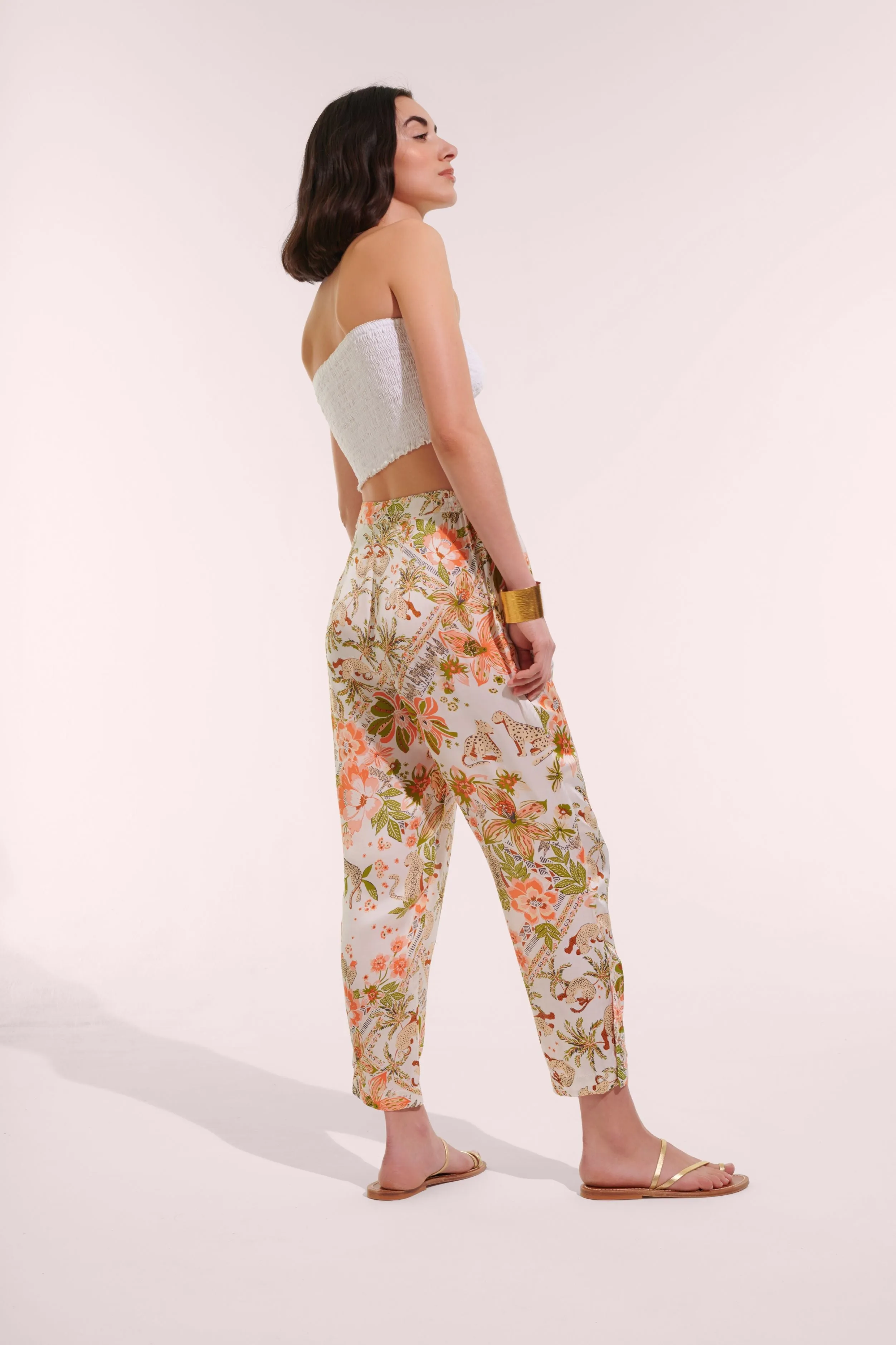 Pant Bel - Pink Leo Foulard sold by Poupette St Barth product image thumbnail 2