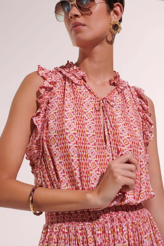 Mini Dress Triny - Pink Coleus sold by Poupette St Barth