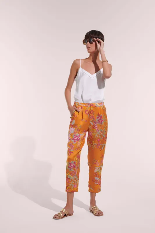 Pant Bel - Orange Leo Forest sold by Poupette St Barth