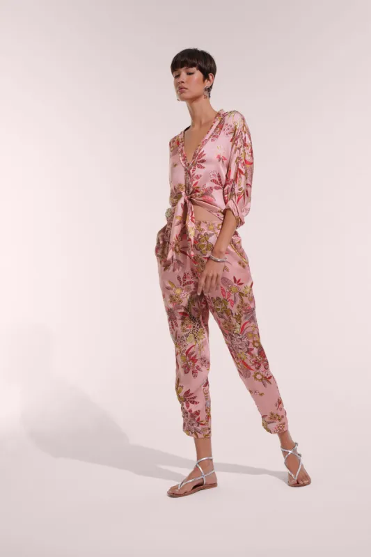 Pant Bel - Pink Leo Forest sold by Poupette St Barth
