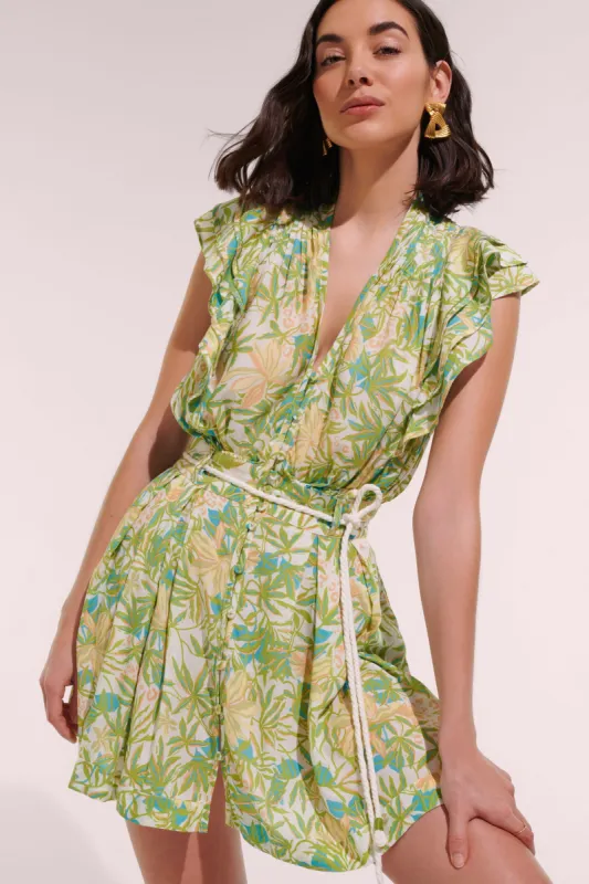 Mini Dress Bice - Green Orchid sold by Poupette St Barth