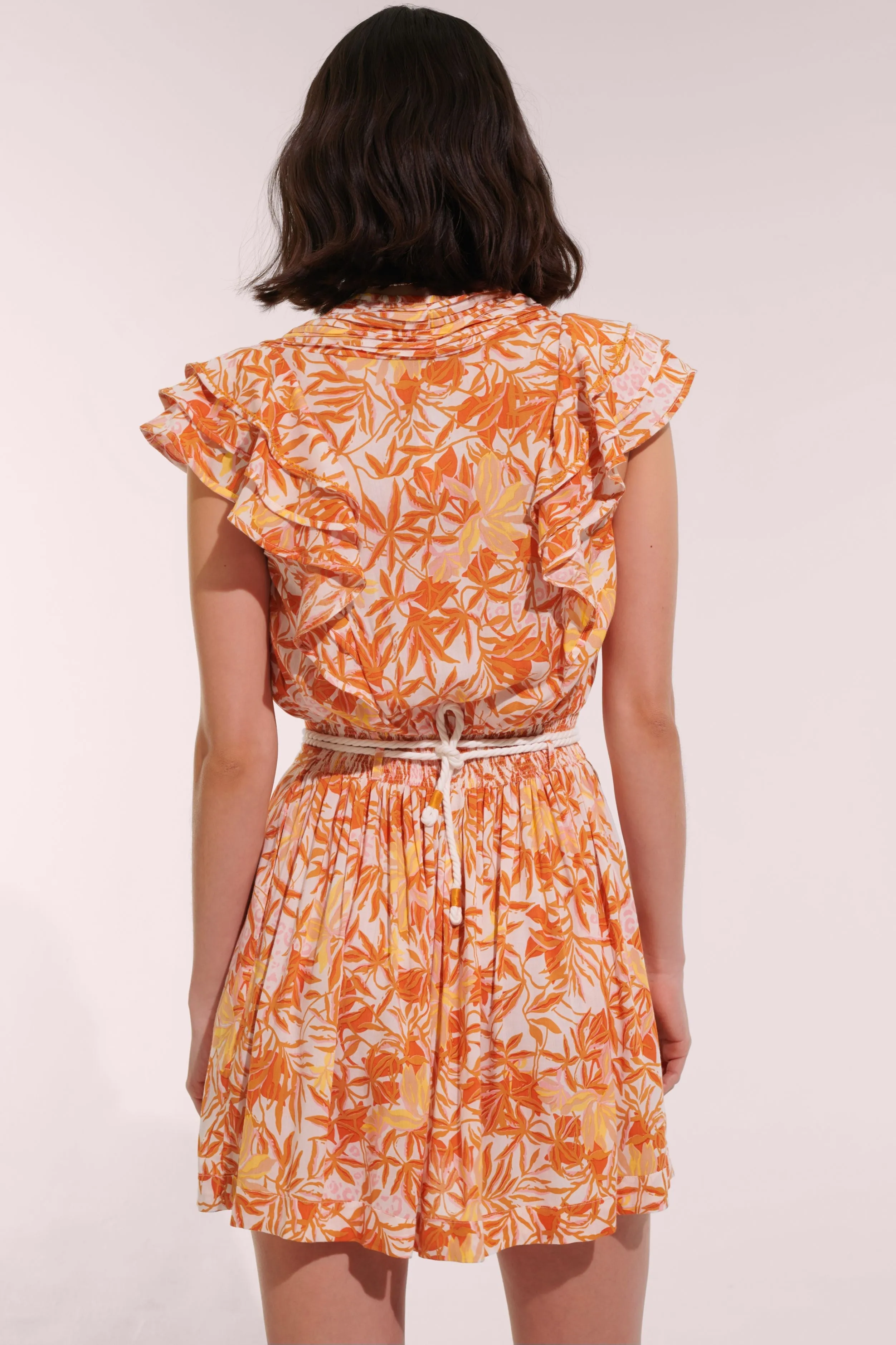 Mini Dress Bice - Gold Orchid sold by Poupette St Barth product image thumbnail 3