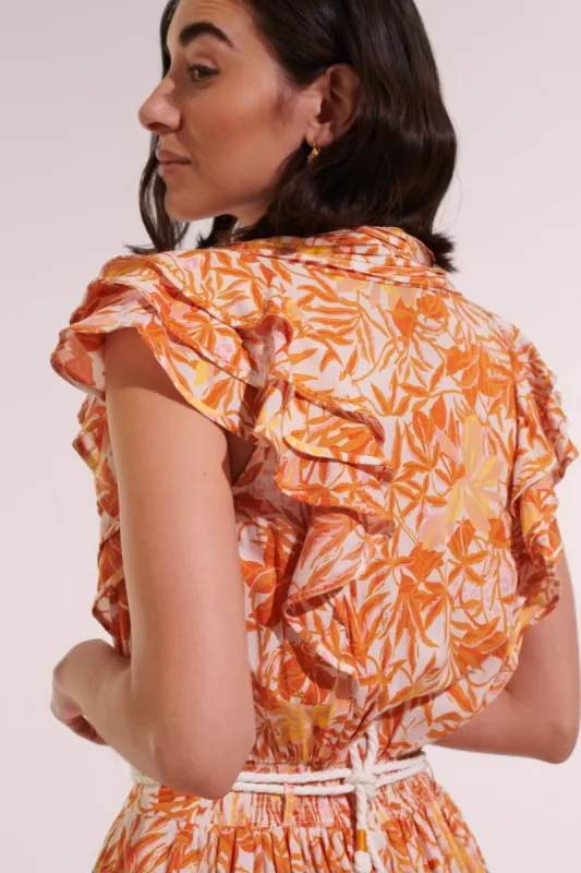 Mini Dress Bice - Gold Orchid sold by Poupette St Barth