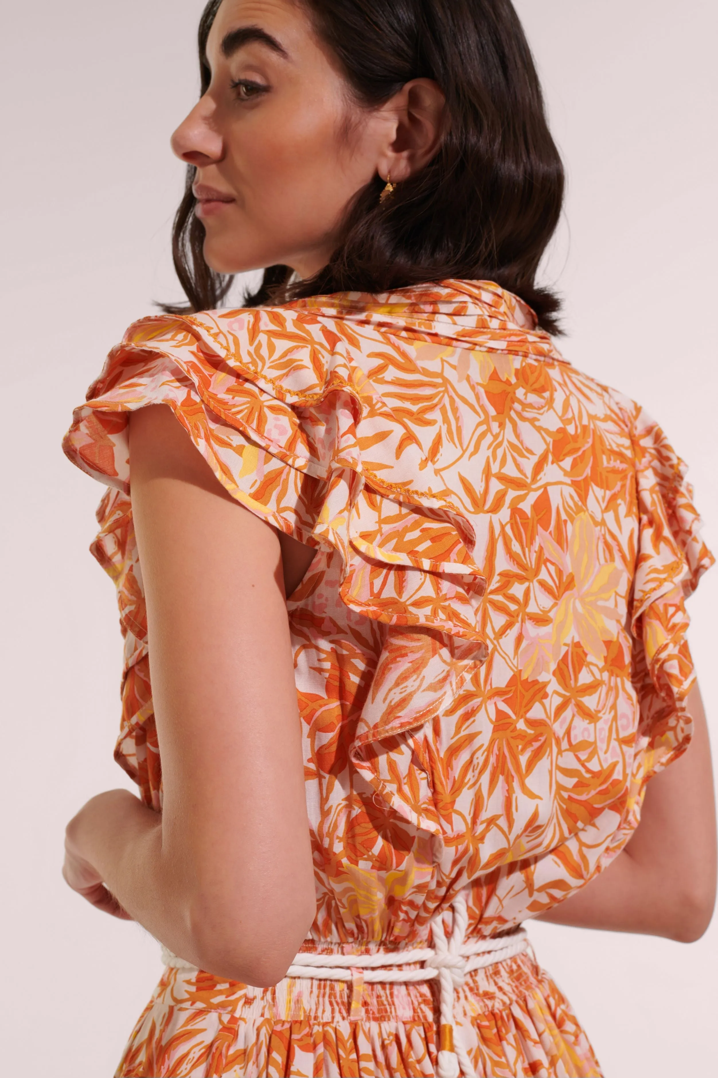 Mini Dress Bice - Gold Orchid sold by Poupette St Barth