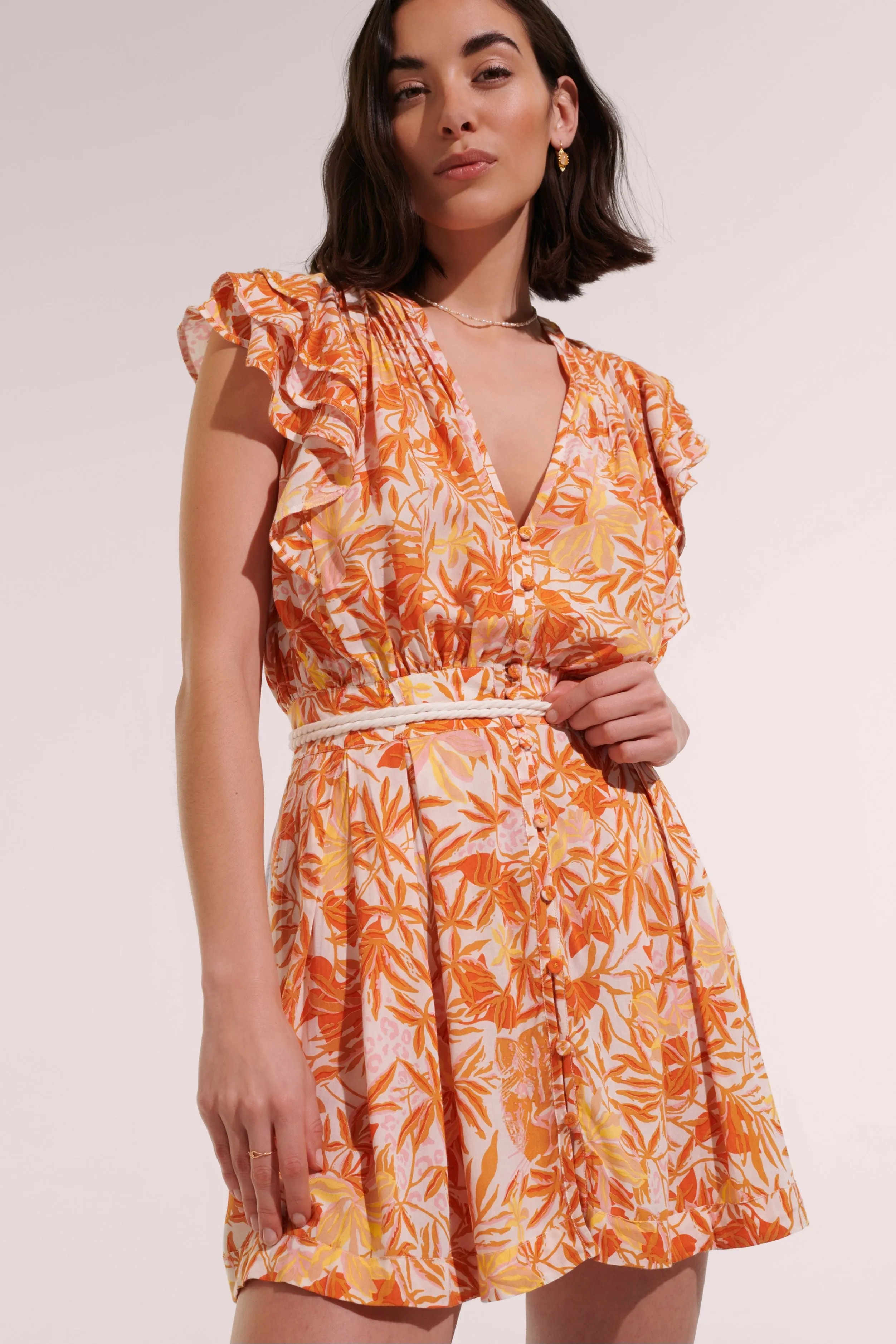 Mini Dress Bice - Gold Orchid sold by Poupette St Barth product image thumbnail 4