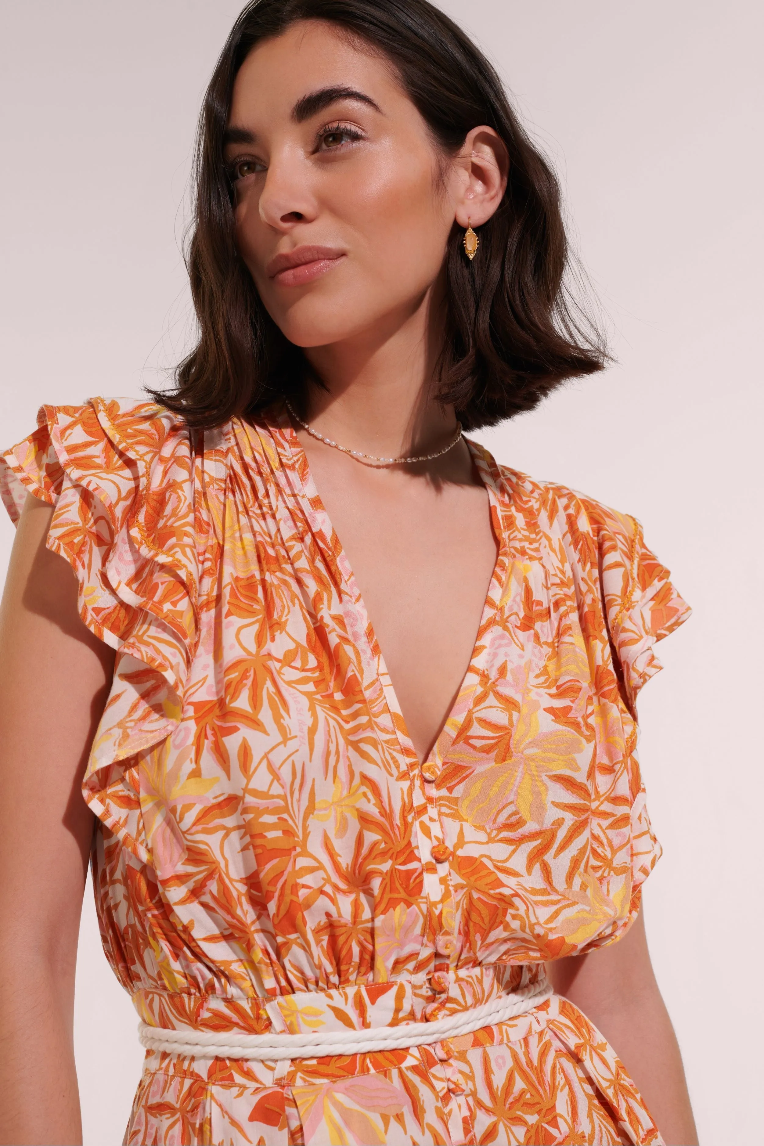 Mini Dress Bice - Gold Orchid sold by Poupette St Barth product image thumbnail 2