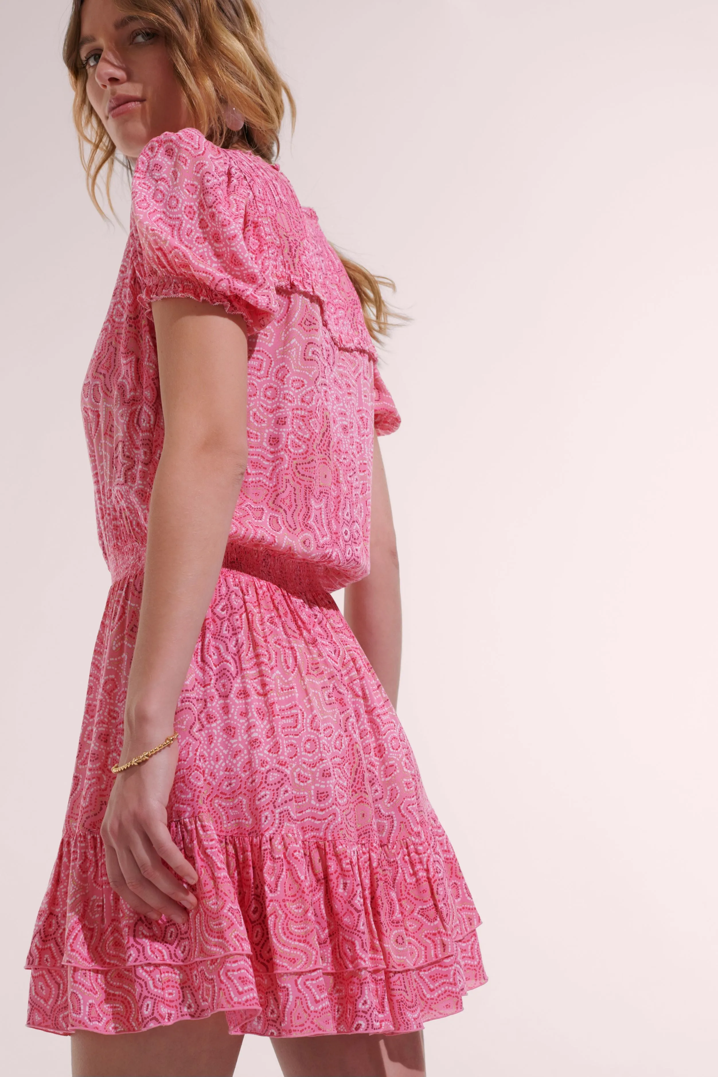 Mini Dress Bibi - Pink Sea Water sold by Poupette St Barth product image thumbnail 2