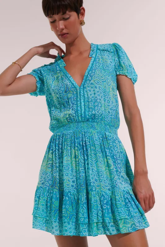 Mini Dress Bibi - Aqua Sea Water sold by Poupette St Barth