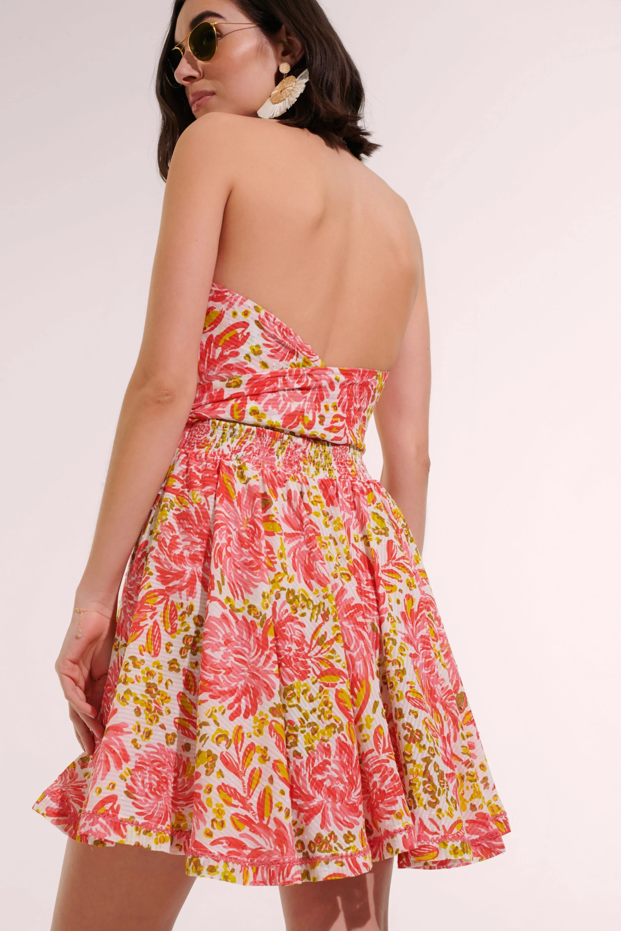 Mini Dress Beth - Pink Krysan sold by Poupette St Barth product image thumbnail 2