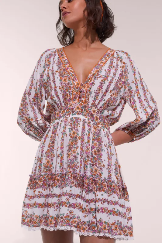 Mini Dress Bera - Lavender Waves Flowers sold by Poupette St Barth