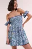 Mini Dress Aurora - Blue Sweet Liberty sold by Poupette St Barth