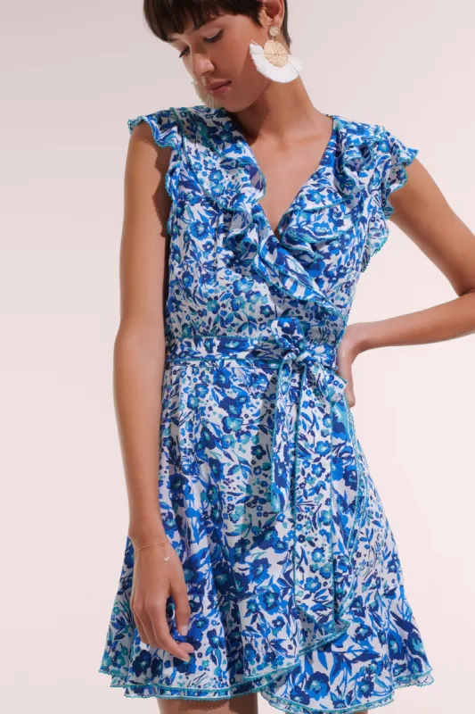 Mini Dress Aude - Blue Nuances sold by Poupette St Barth