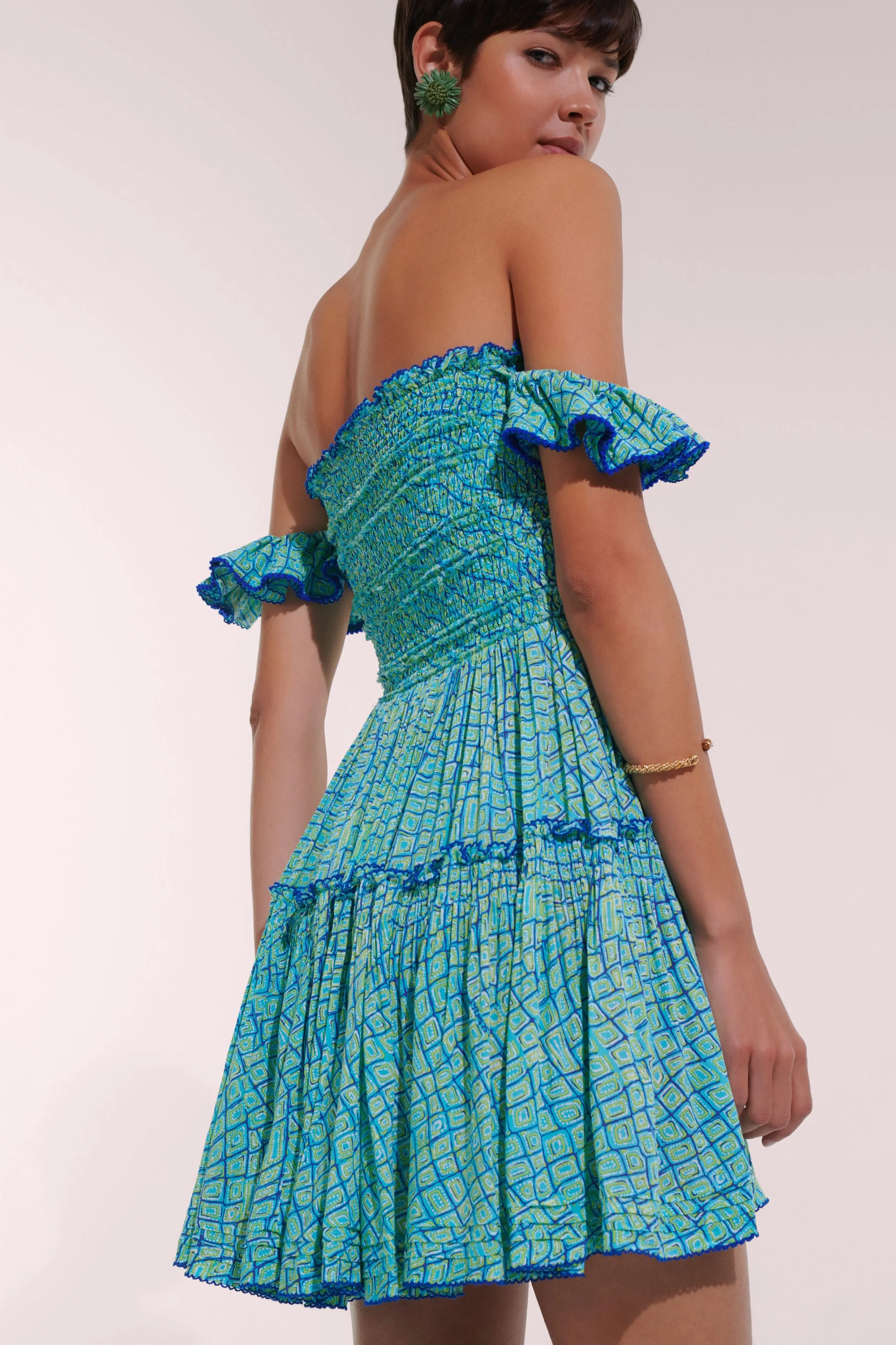 Mini Dress Aurora - Sky Abori sold by Poupette St Barth product image thumbnail 2