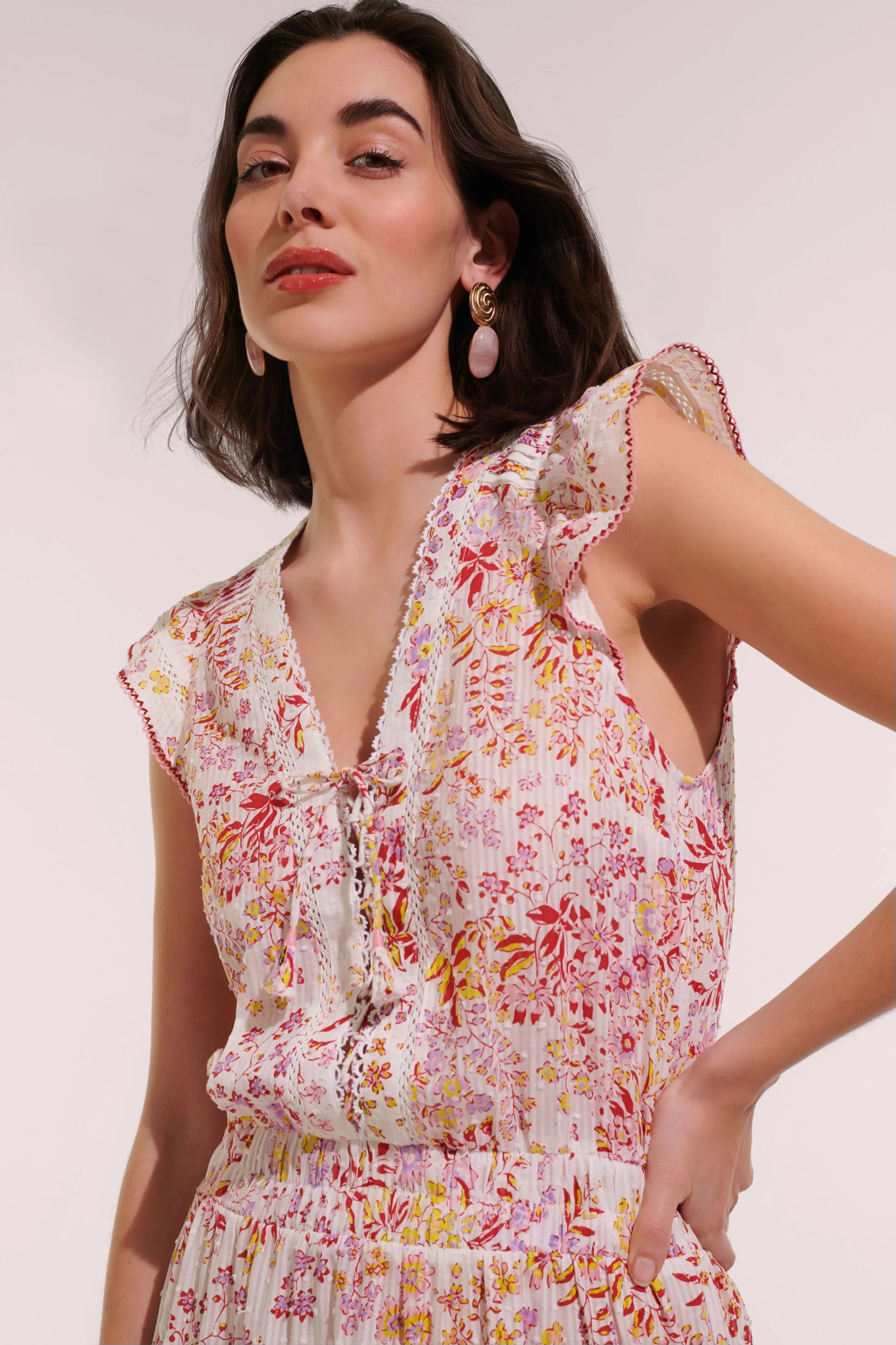 Mini Dress Anais - Pink Queen Liberty sold by Poupette St Barth product image thumbnail 3