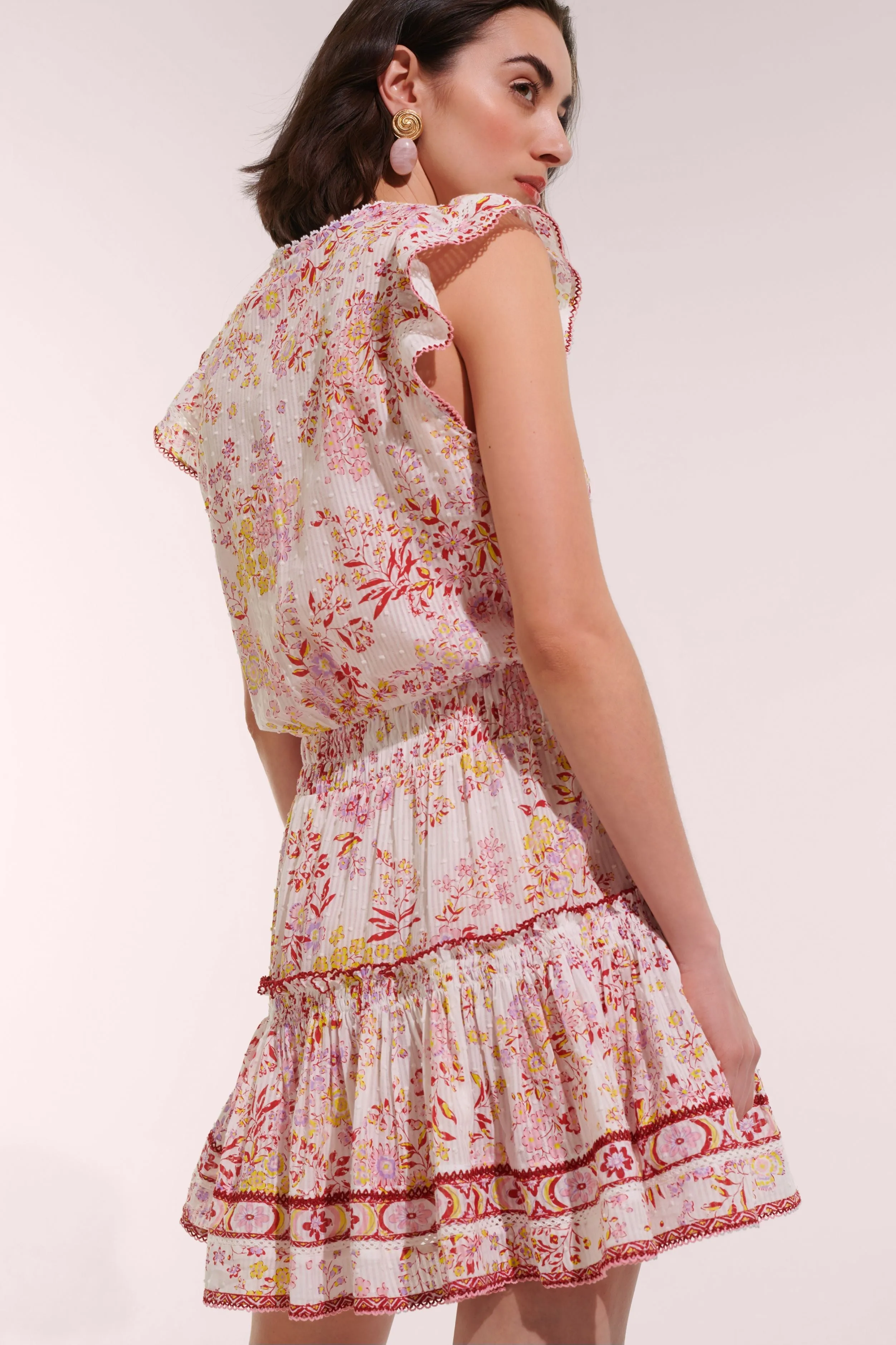 Mini Dress Anais - Pink Queen Liberty sold by Poupette St Barth product image thumbnail 2