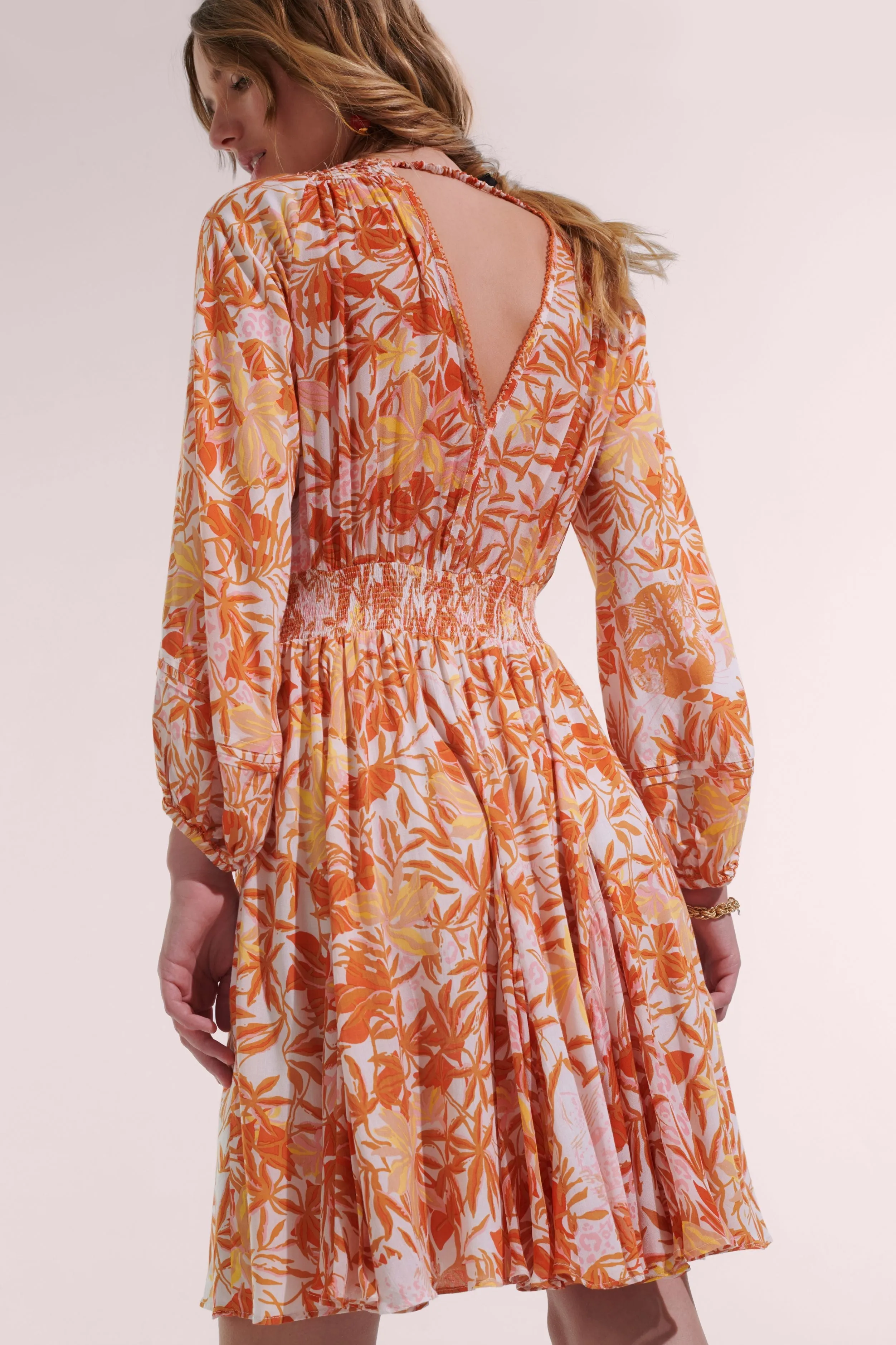 Mini Dress Anabelle - Gold Orchid sold by Poupette St Barth product image thumbnail 2