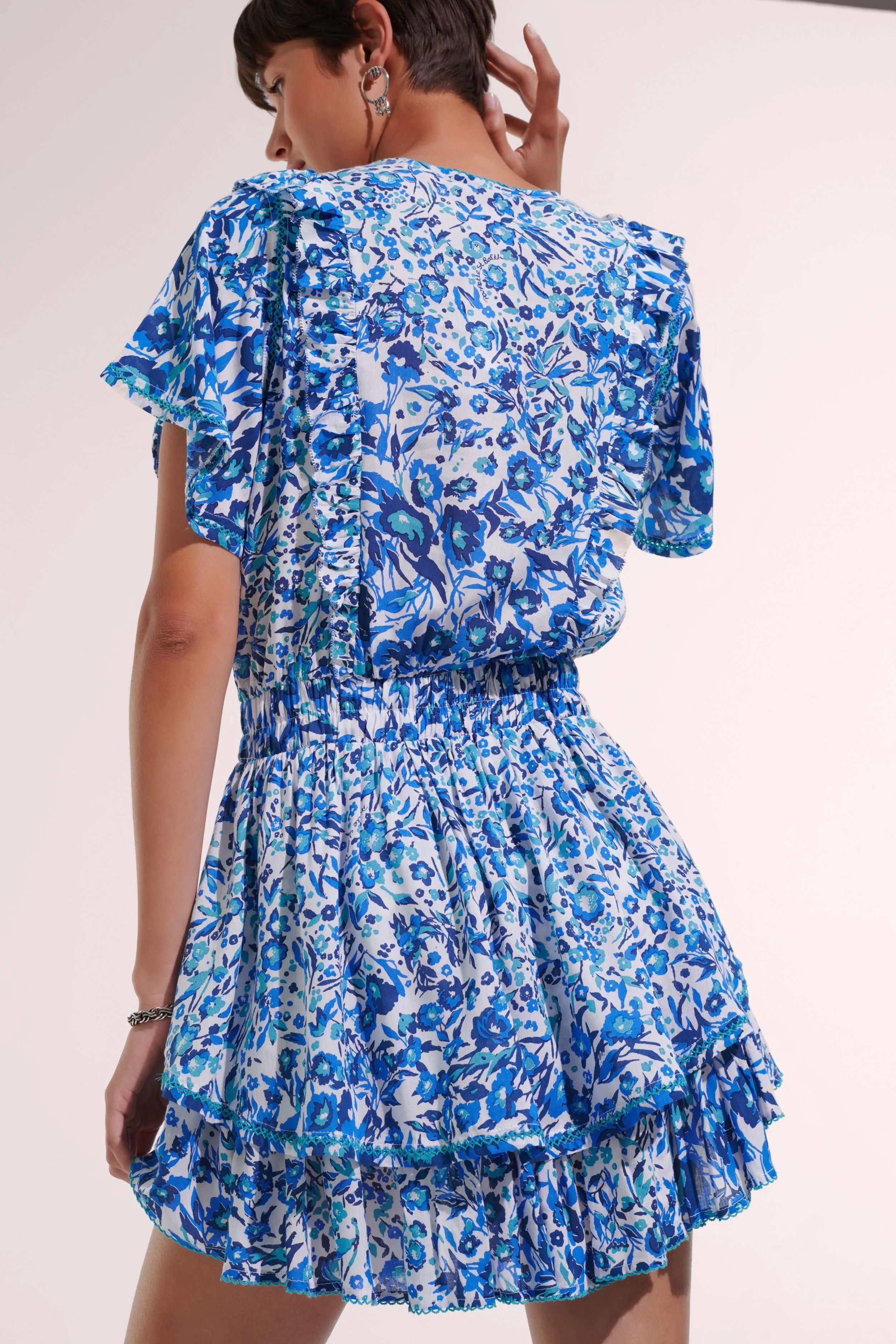 Mini Dress Alyson - Blue Nuances sold by Poupette St Barth product image thumbnail 3