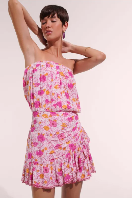 Bandeau Dress Ambra - Pink Petunia sold by Poupette St Barth