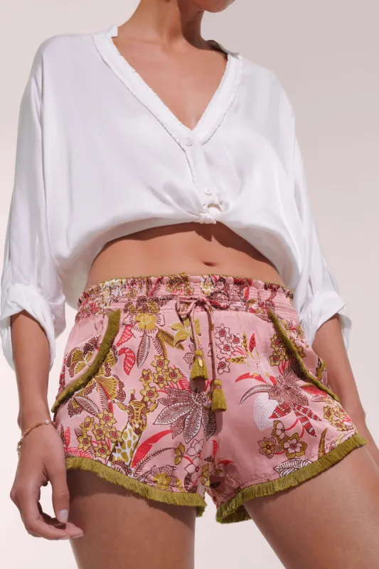 Boxer Lulu - Pink Leo Forest sold by Poupette St Barth