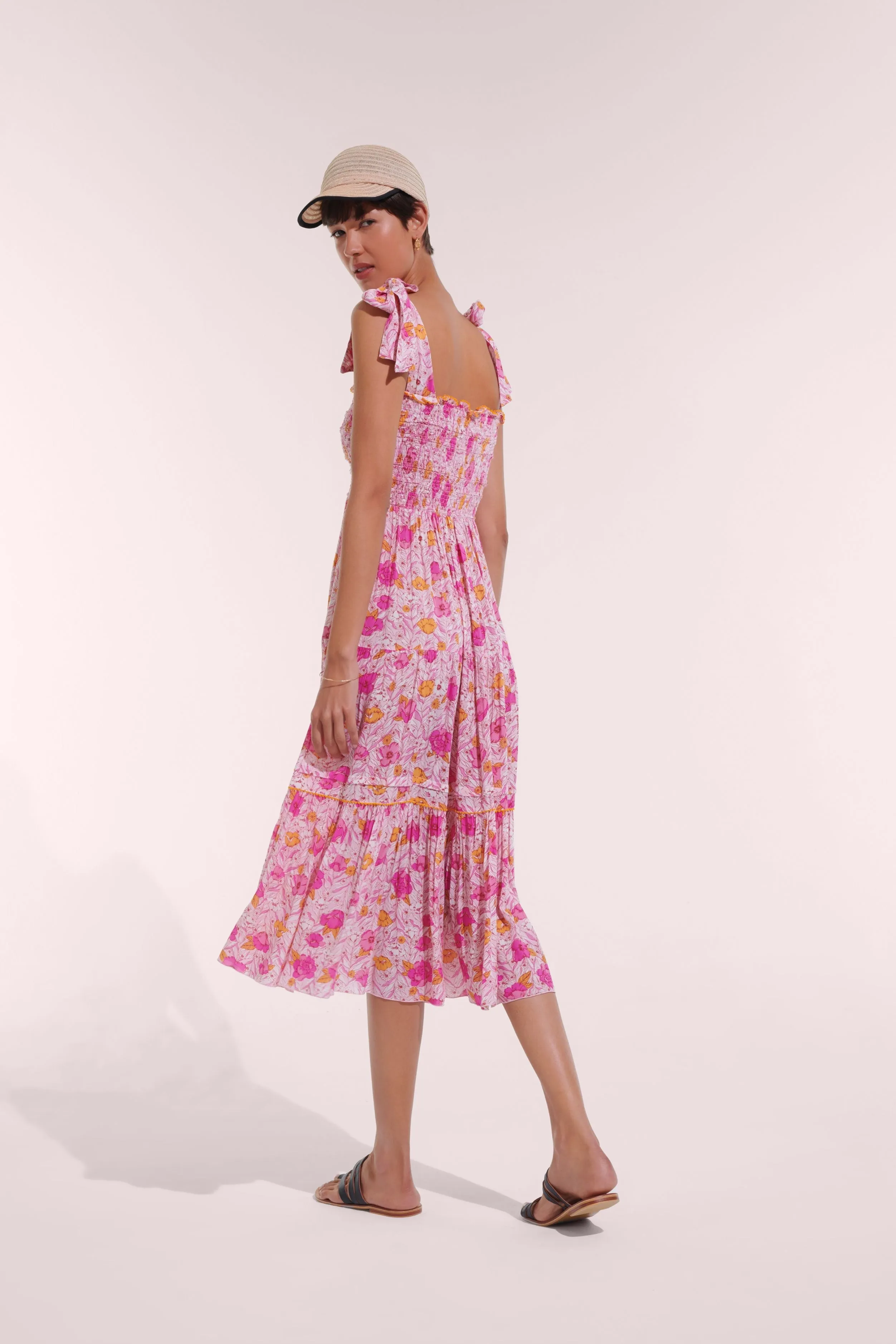 Long Dress Triny - Pink Petunia sold by Poupette St Barth product image thumbnail 2
