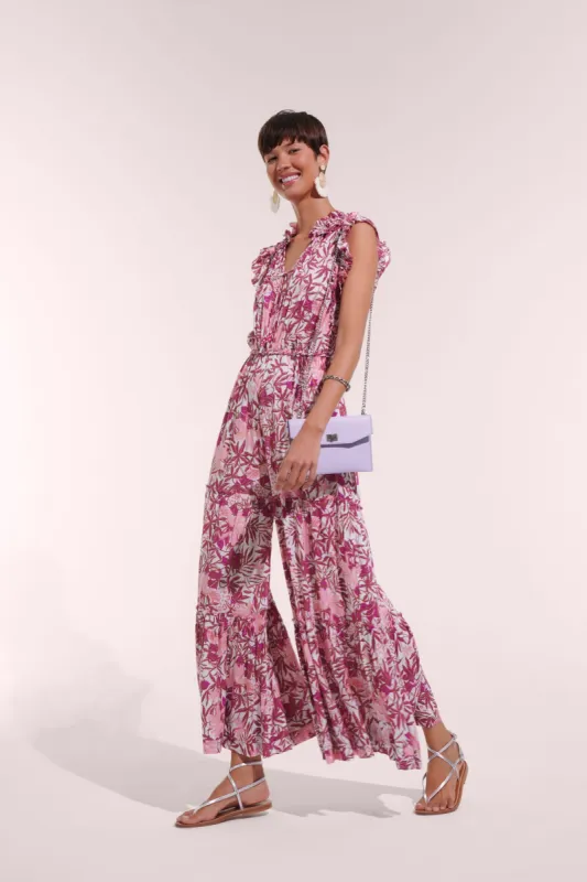 Long Jumpsuit Belene - Pink Orchid sold by Poupette St Barth