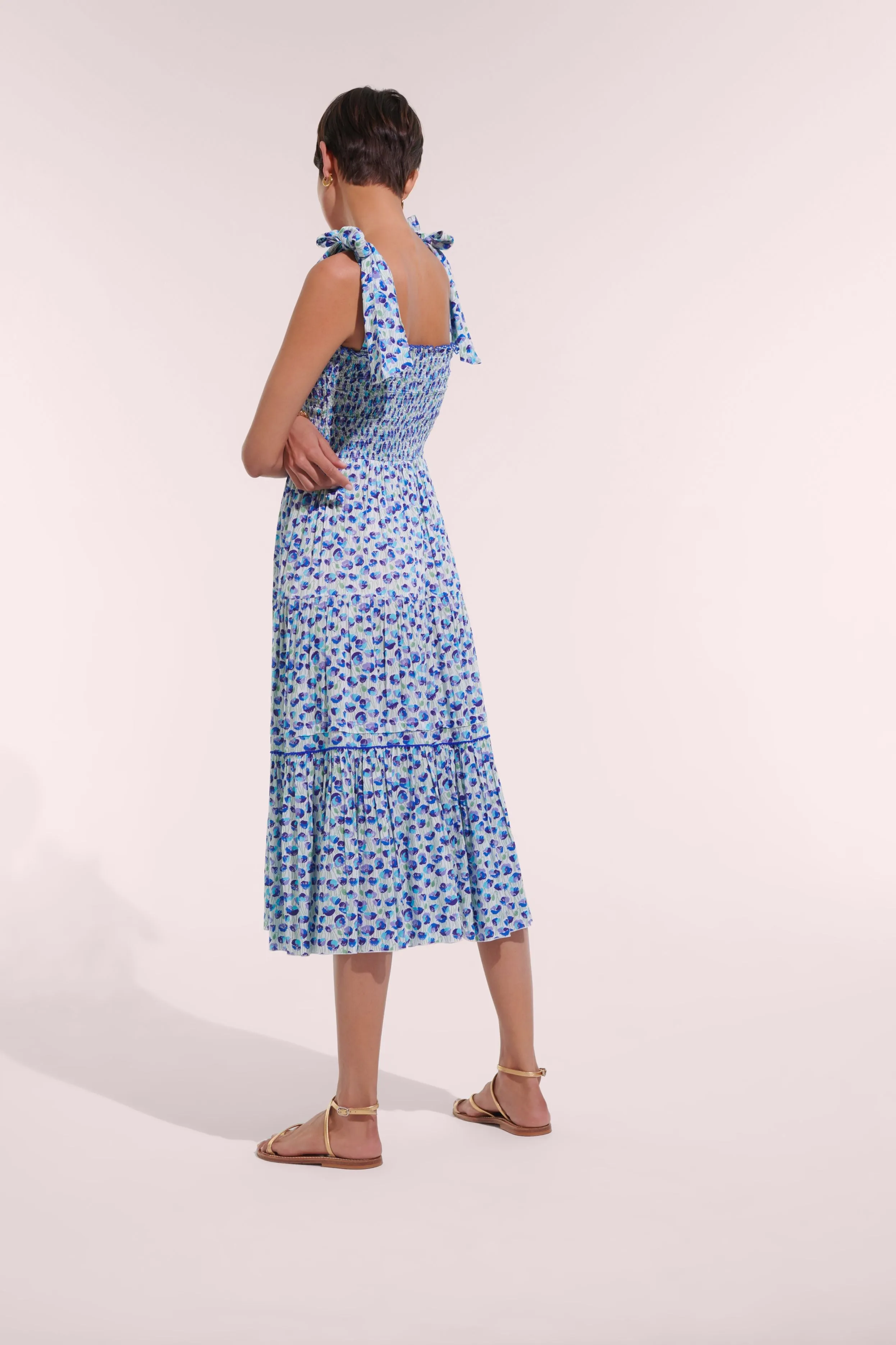 Long Dress Triny - White Blue Alamy sold by Poupette St Barth product image thumbnail 3
