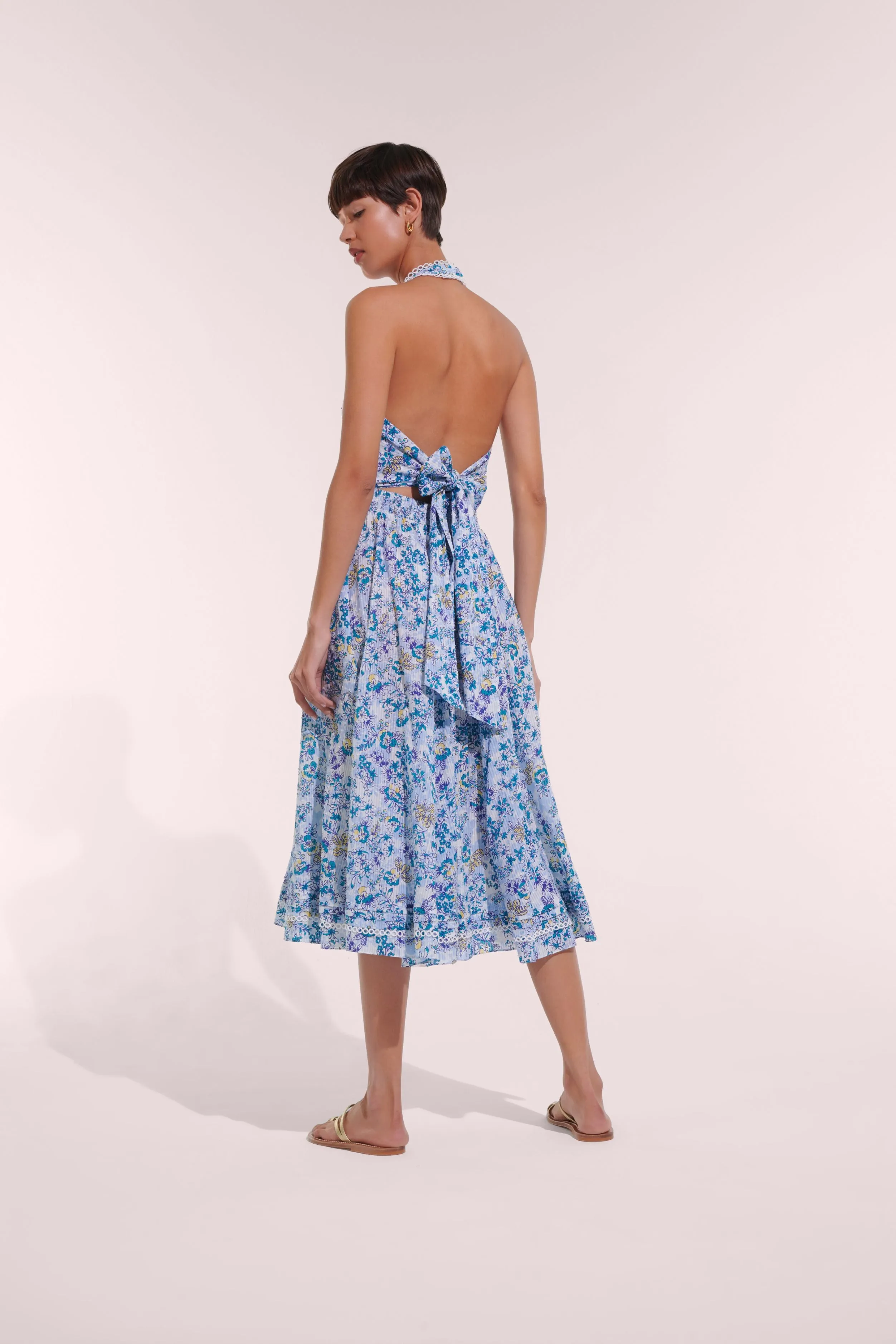 Long Dress Beth - Blue Sweet Liberty sold by Poupette St Barth product image thumbnail 3