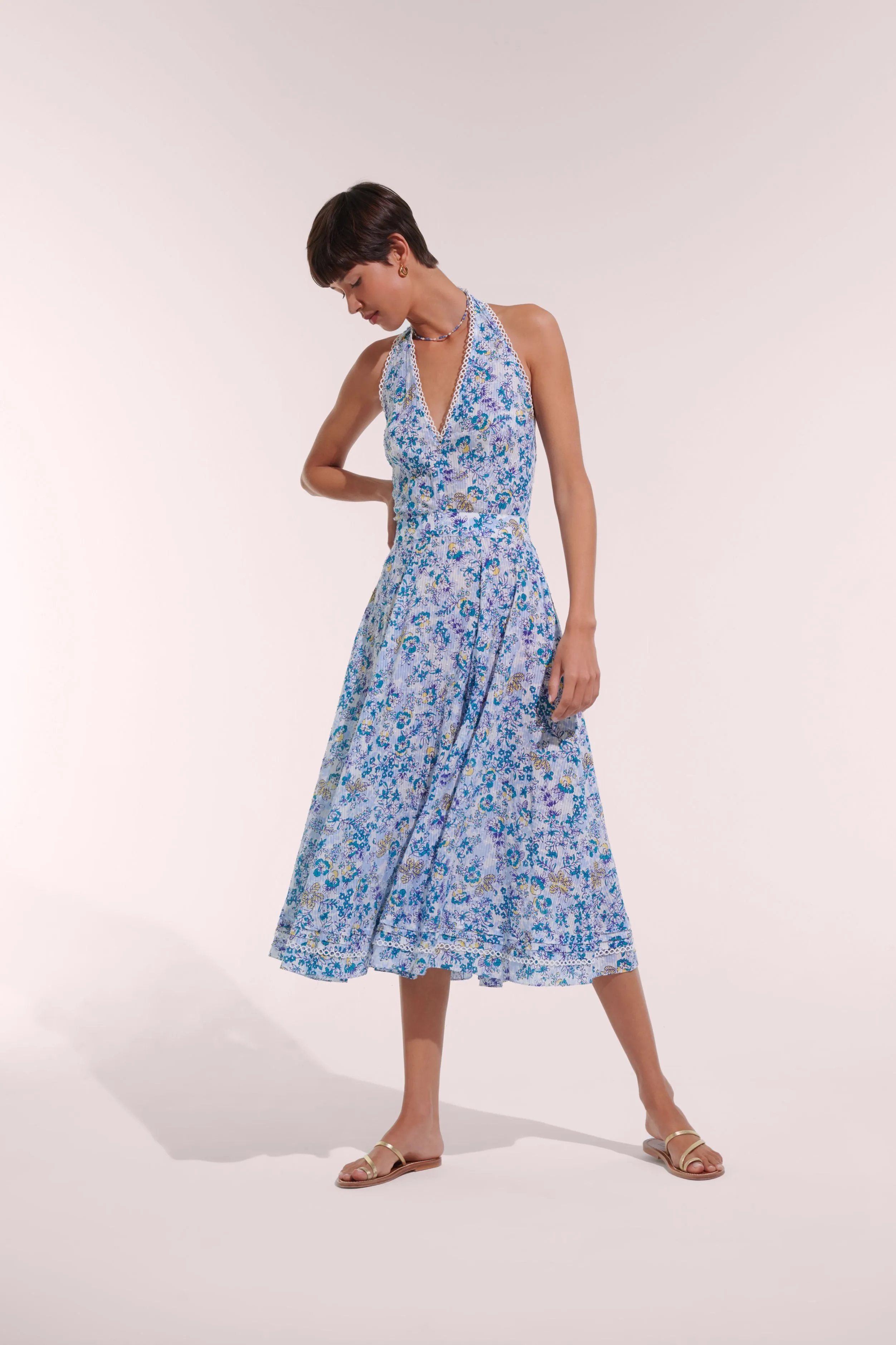 Long Dress Beth - Blue Sweet Liberty sold by Poupette St Barth