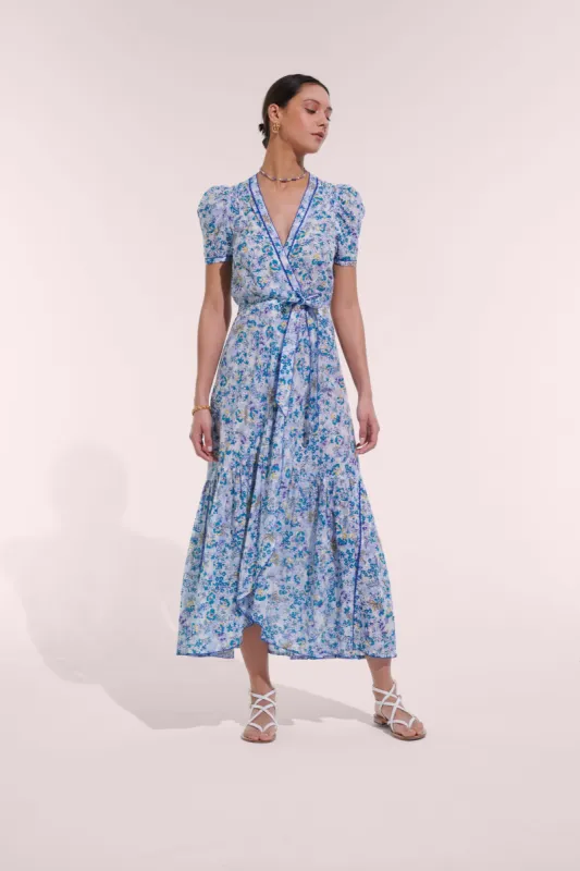 Long Dress Baba - Blue Sweet Liberty sold by Poupette St Barth