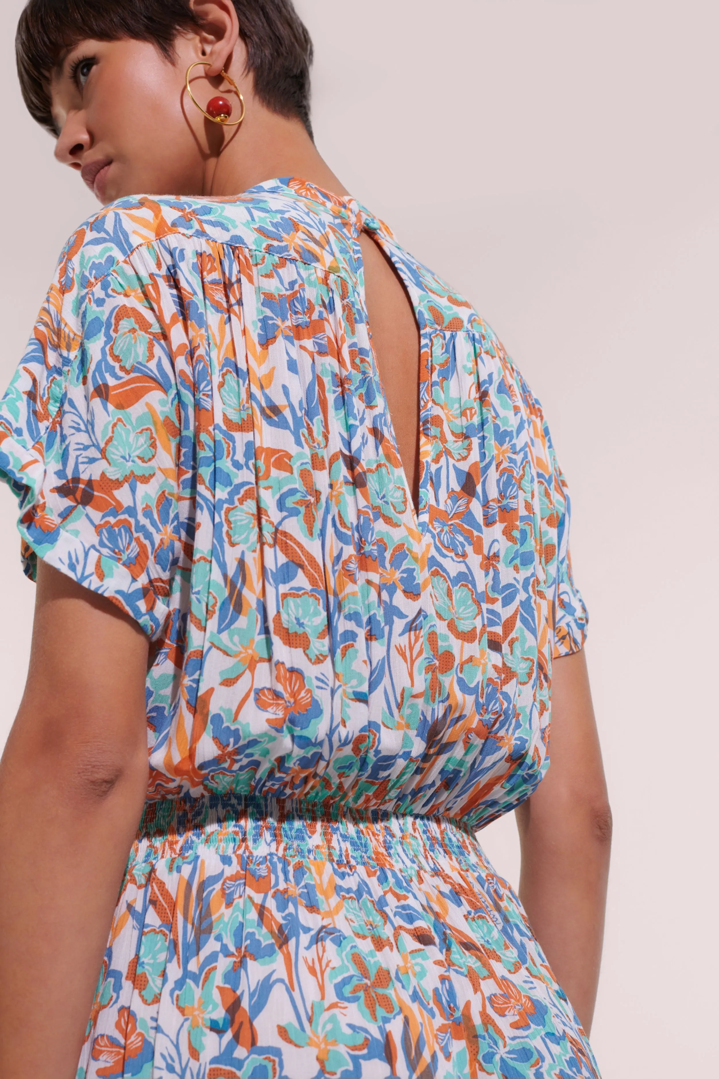 Long Jumpsuit Becky - Aqua Shadow sold by Poupette St Barth product image thumbnail 4