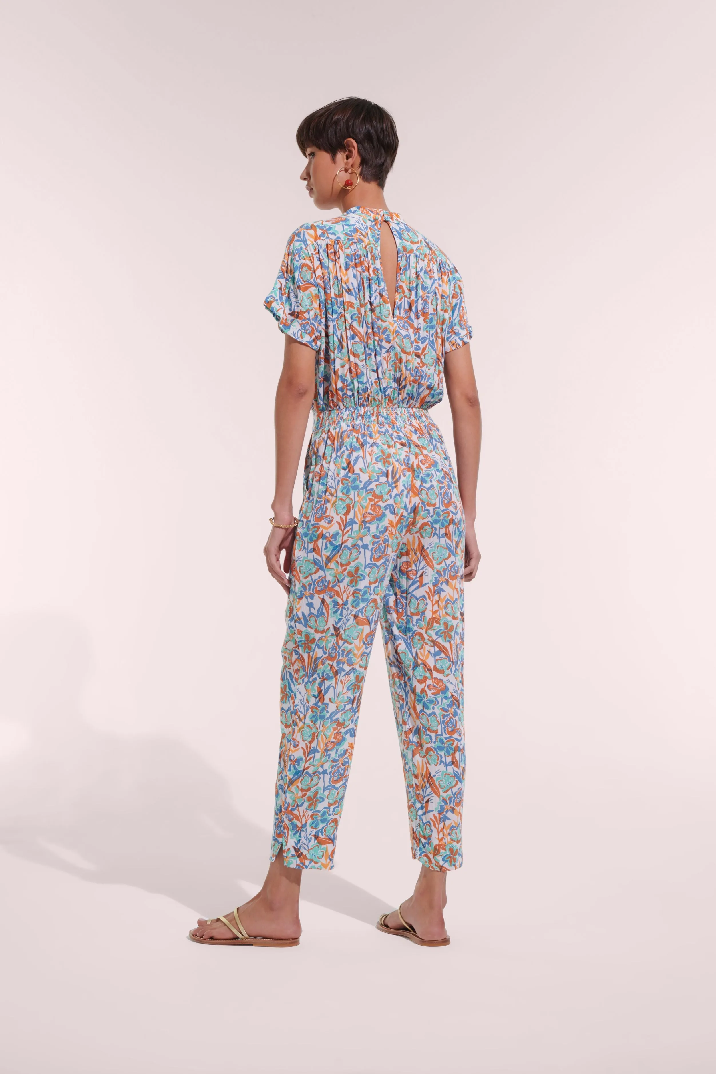 Long Jumpsuit Becky - Aqua Shadow sold by Poupette St Barth product image thumbnail 2