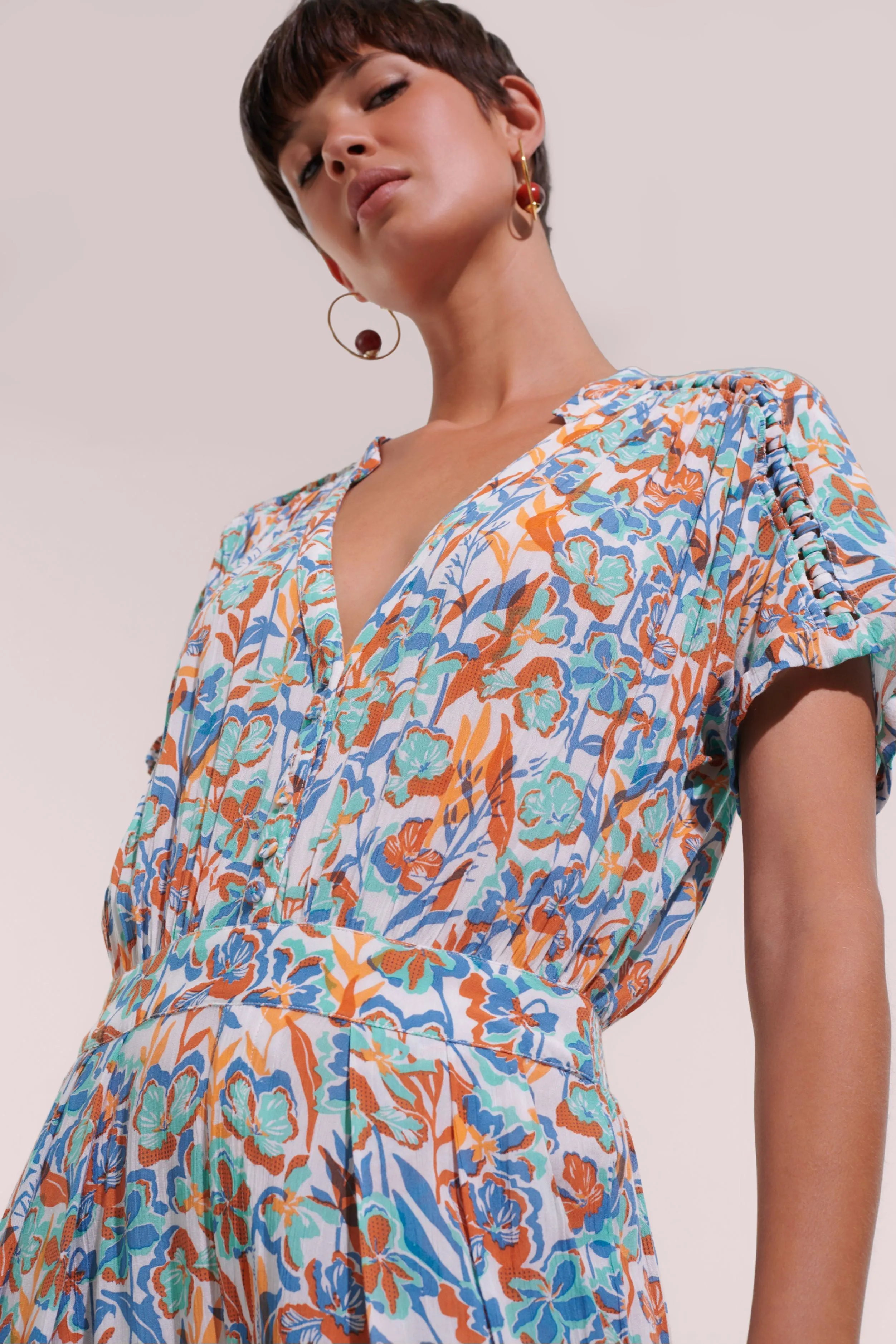 Long Jumpsuit Becky - Aqua Shadow sold by Poupette St Barth product image thumbnail 3