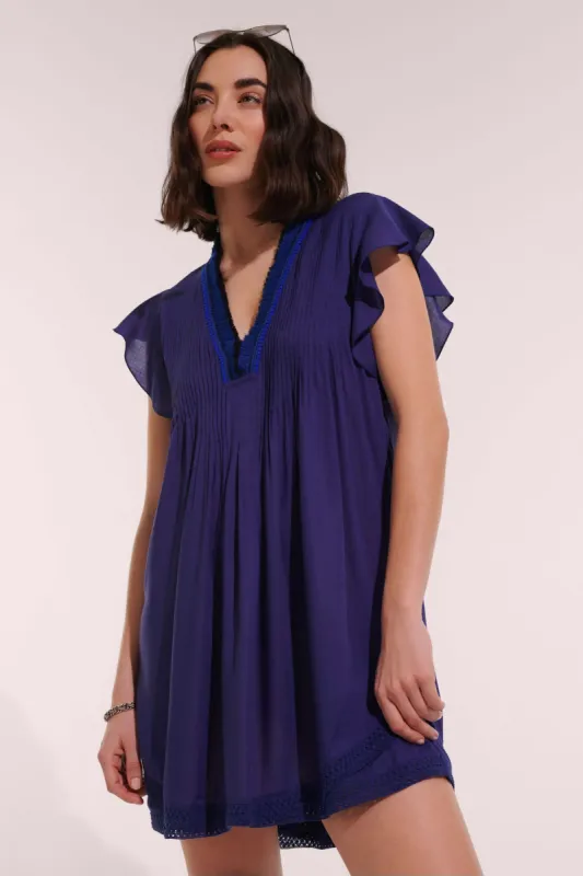 Mini Dress Sasha - Royal Blue sold by Poupette St Barth