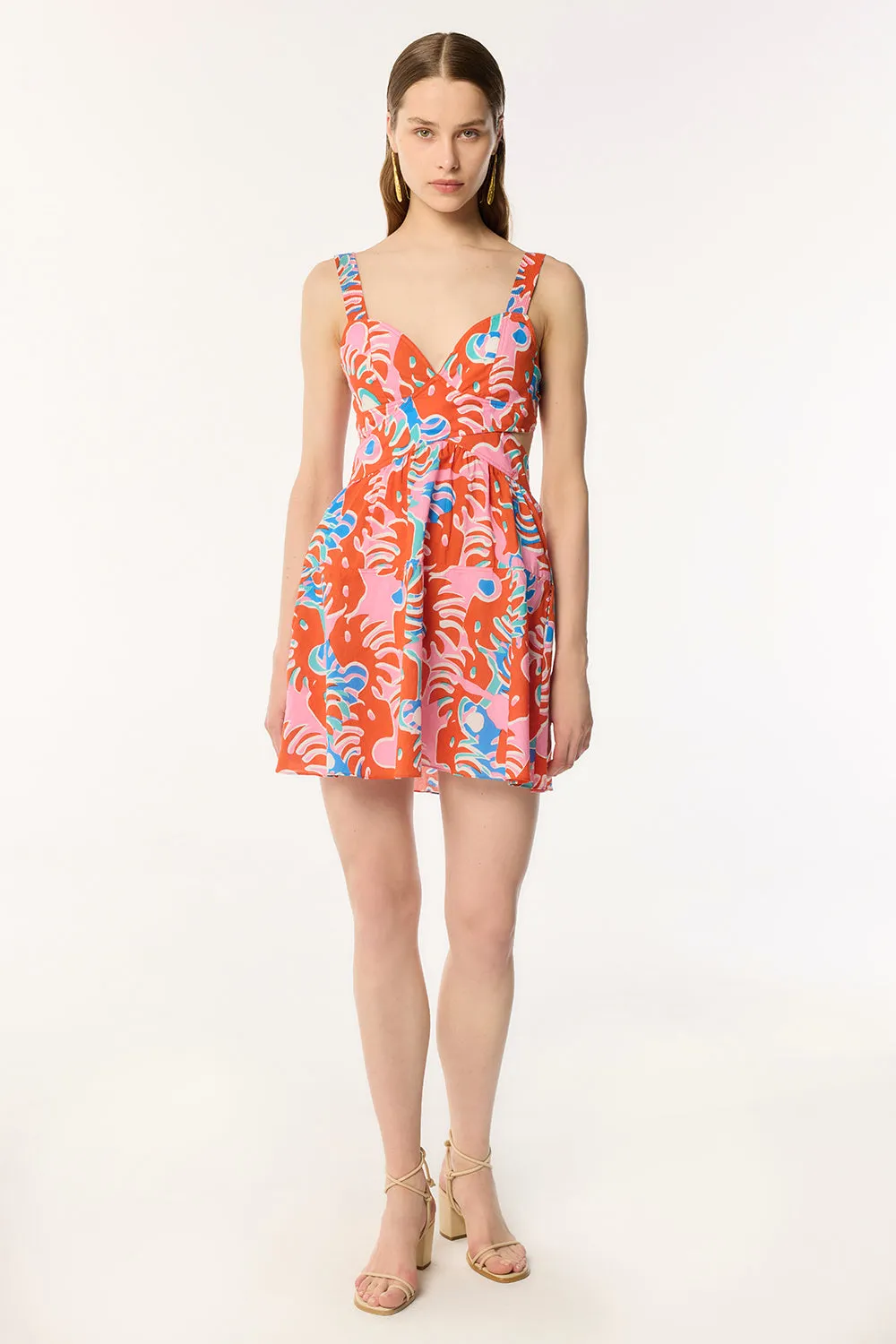 Mini Dress Coco - Red Geo Afro sold by Poupette St Barth product image thumbnail 5