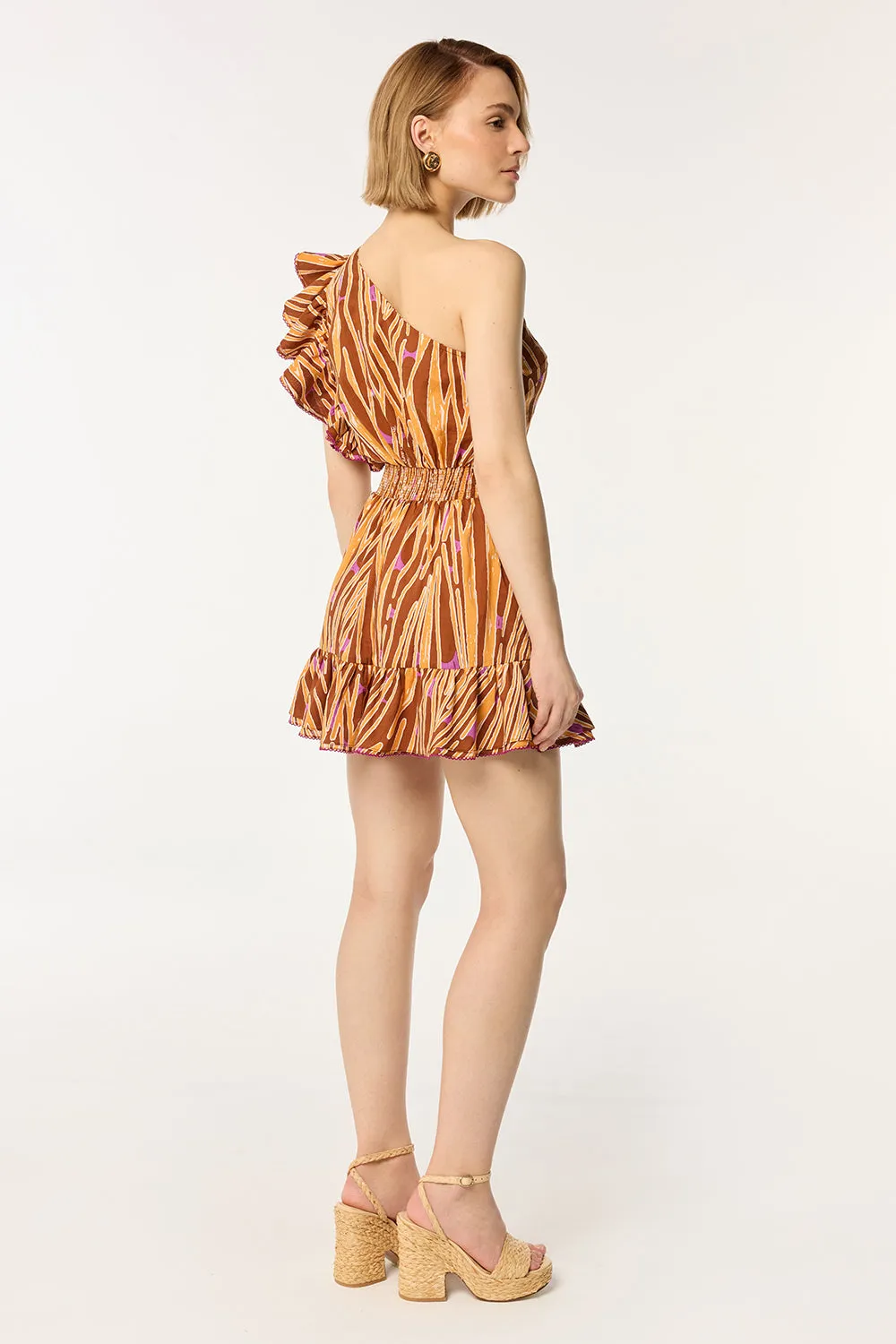Mini Dress Corinne - Orange Bamboo sold by Poupette St Barth product image thumbnail 4