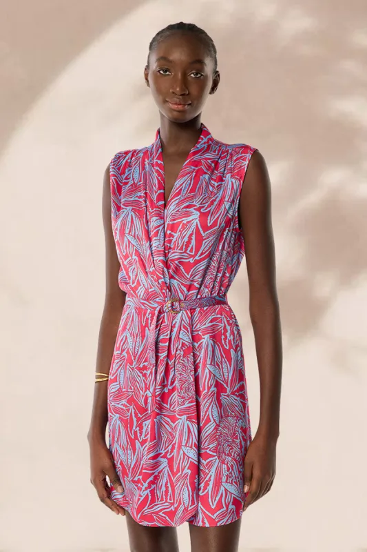 Mini Dress Clea - Pink Pop Tiger sold by Poupette St Barth