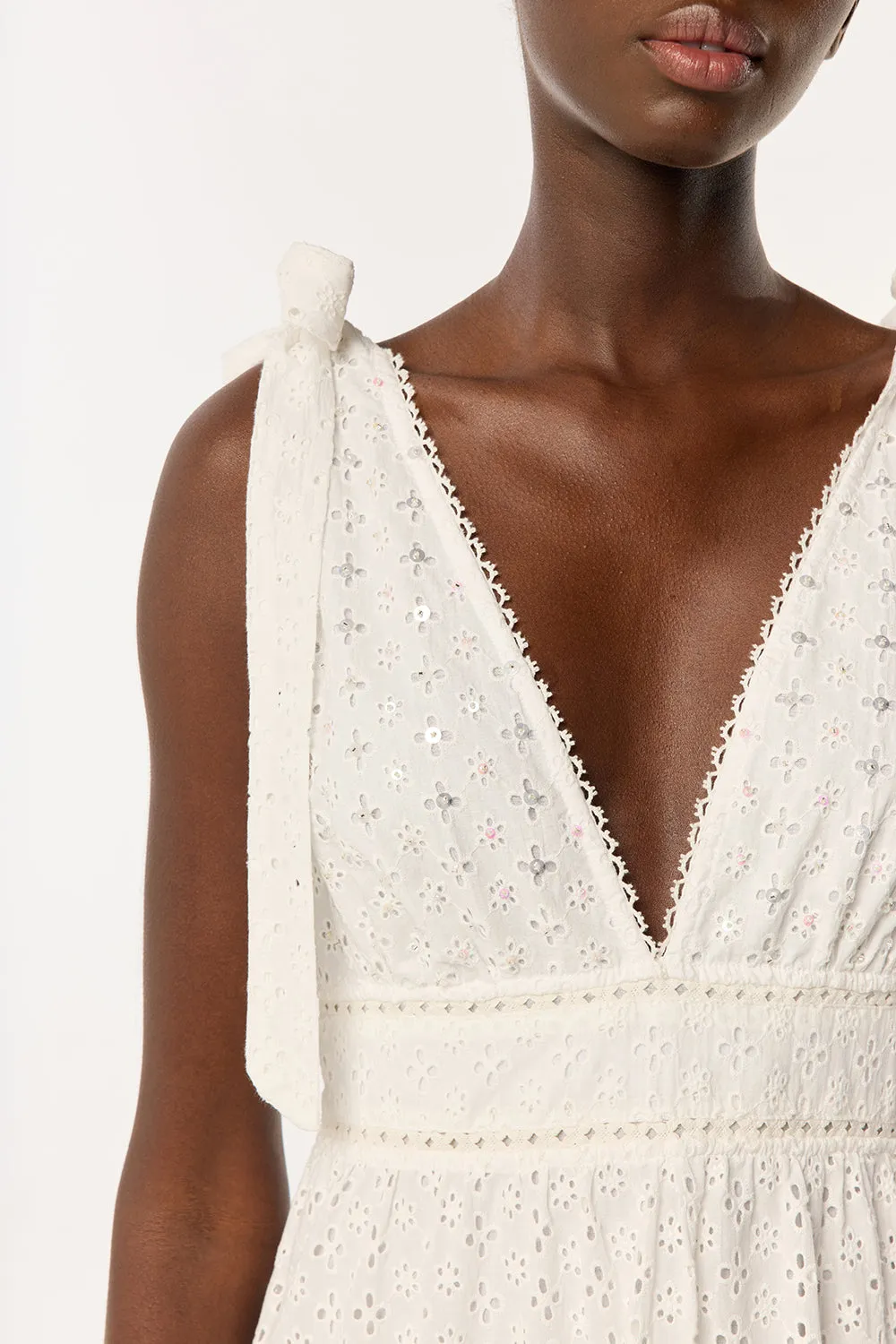 Mini Dress Cara - Natural White sold by Poupette St Barth product image thumbnail 2