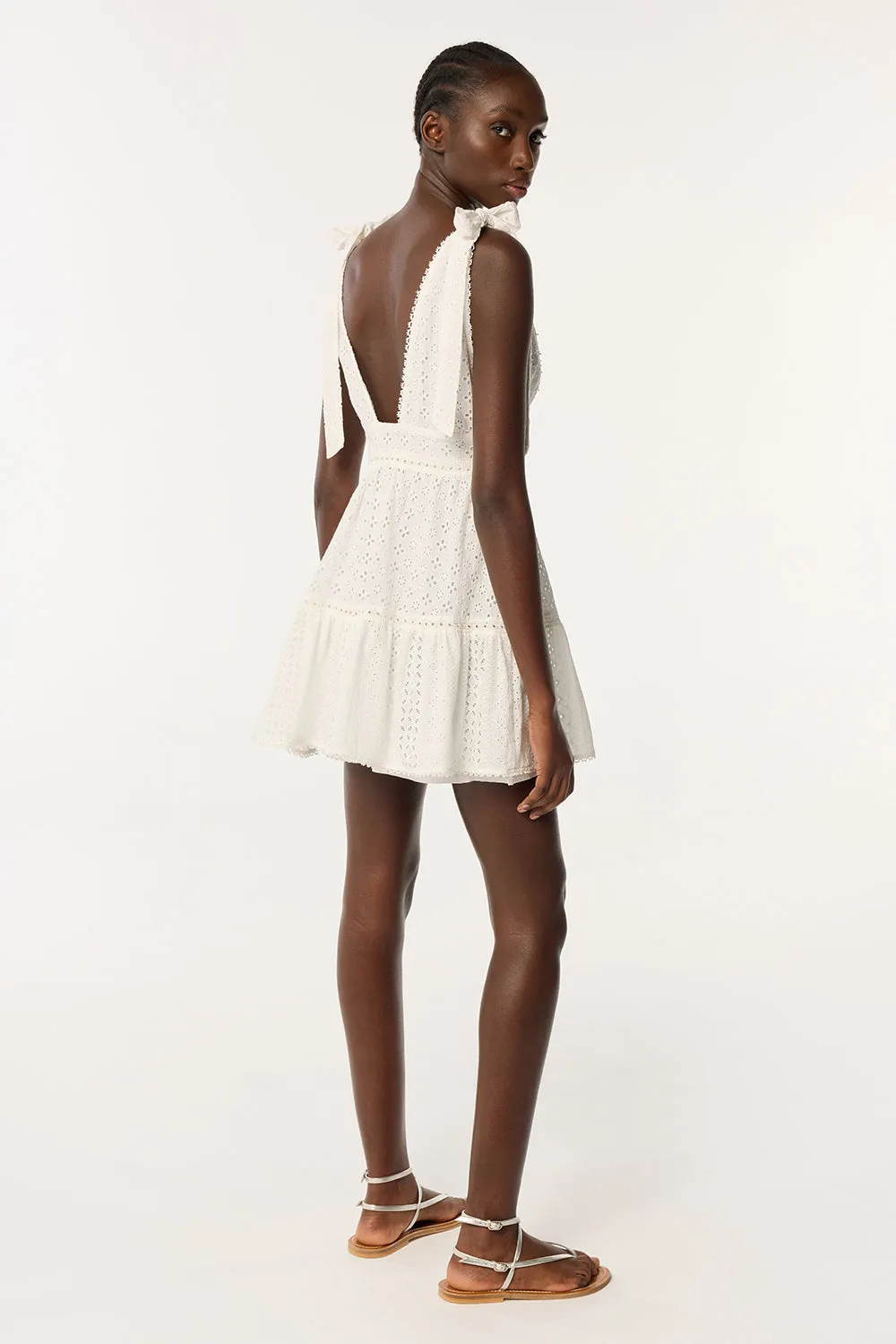 Mini Dress Cara - Natural White sold by Poupette St Barth product image thumbnail 3