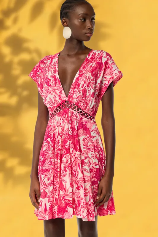 Mini Dress Cecile - Pink Jengel sold by Poupette St Barth