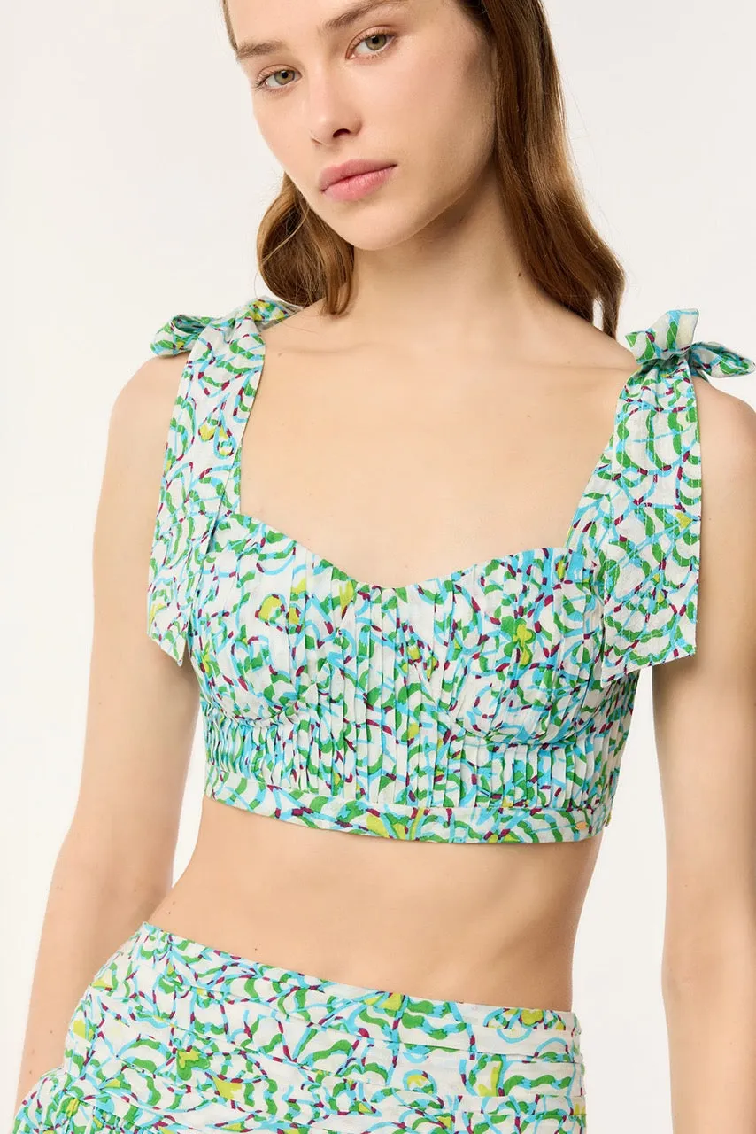 Top Carla - Green Wings Flower sold by Poupette St Barth product image thumbnail 3
