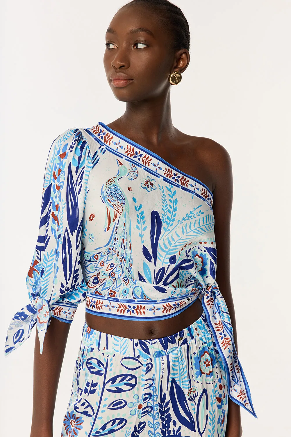 Blouse Cecile - Blue Plum Bird Small sold by Poupette St Barth