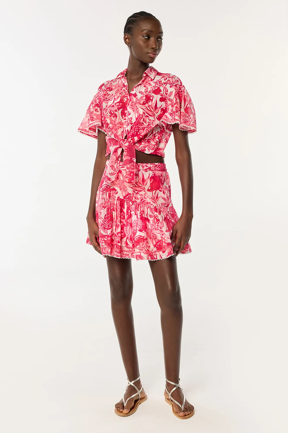 Mini Skirt Chantal - Pink Jengel sold by Poupette St Barth product image thumbnail 2