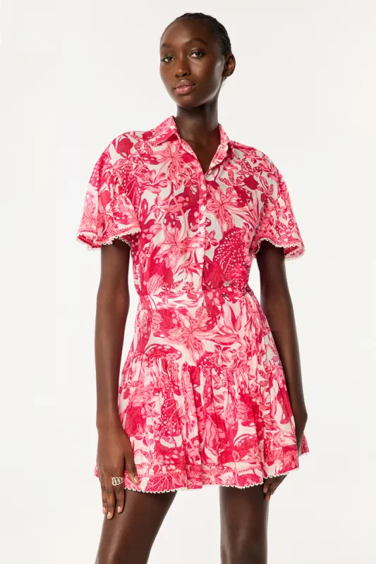 Mini Skirt Chantal - Pink Jengel sold by Poupette St Barth