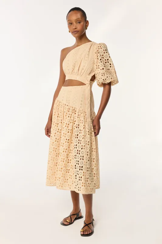 Long Dress Chantal - Cream sold by Poupette St Barth