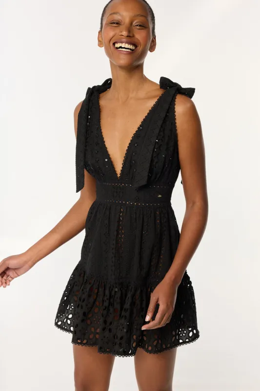 Mini Dress Cara - Black sold by Poupette St Barth