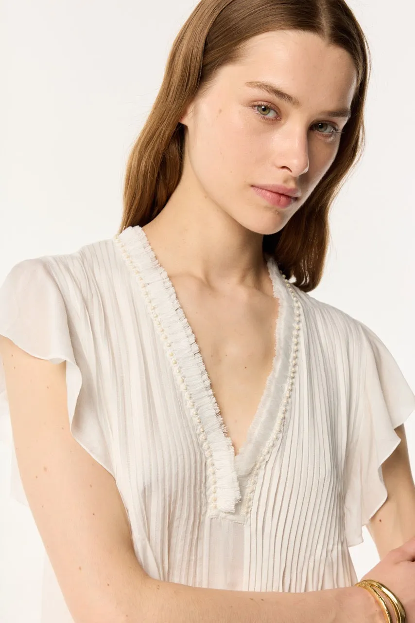 Mini Dress Sasha - Optic White sold by Poupette St Barth product image thumbnail 2