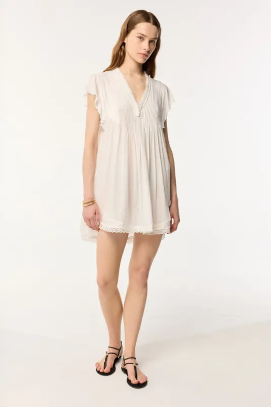 Mini Dress Sasha - Optic White sold by Poupette St Barth